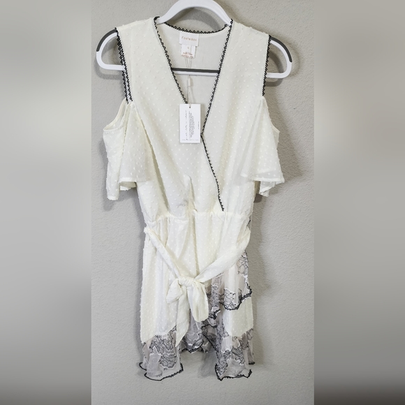 Anthropologie Foxiedox Babette Cold Shoulder Wrap Dress Size large NWT - Picture 3 of 7